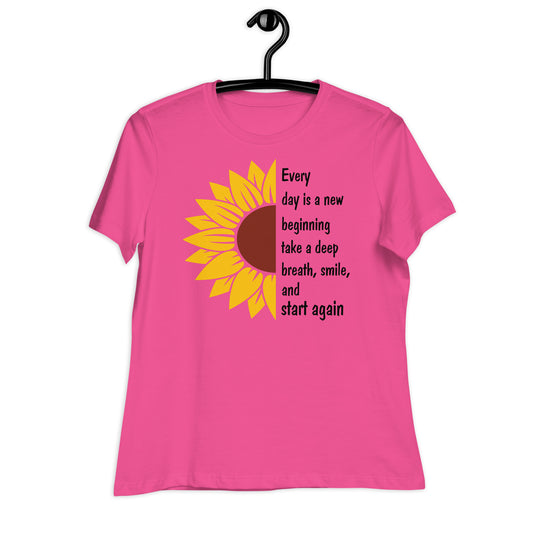 Every Day is a New Beginning Bella Canvas Relaxed Women's T-Shirt