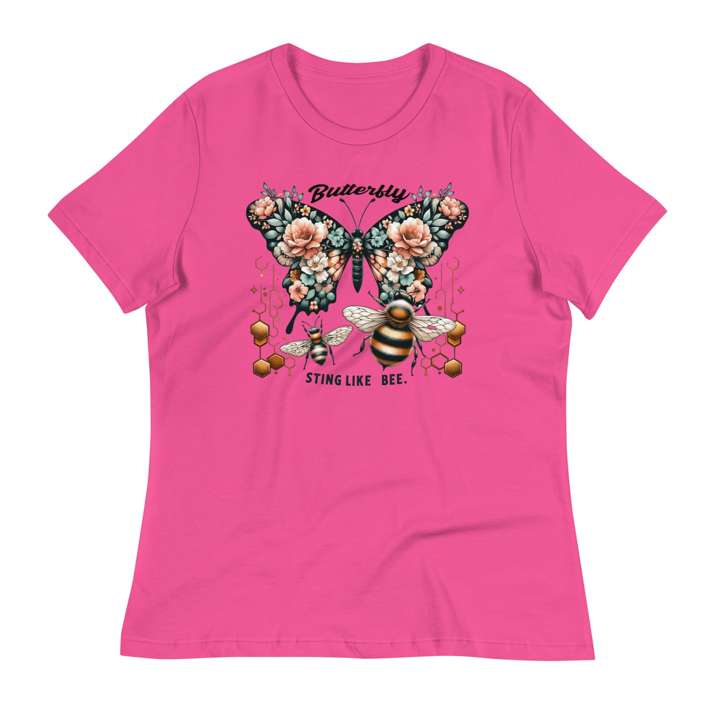 Butterfly Sting Like a Bee Bella Canvas Relaxed Women's T-Shirt
