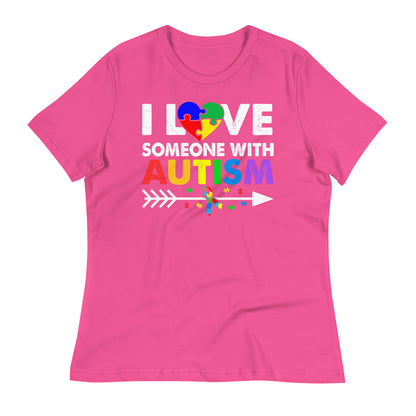 I Love Someone with Autism Bella Canvas Relaxed Women's T-Shirt