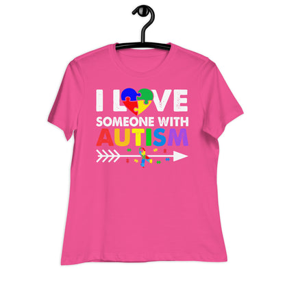 I Love Someone with Autism Bella Canvas Relaxed Women's T-Shirt