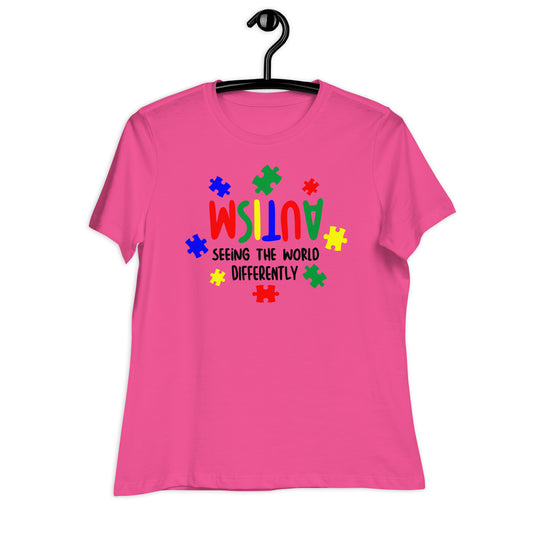 Autism, Seeing the World Differently Bella Canvas Relaxed Women's T-Shirt