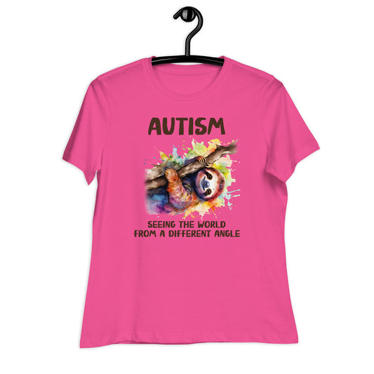 Autism, Seeing the World From a Different Angle Bella Canvas Relaxed Women's T-Shirt