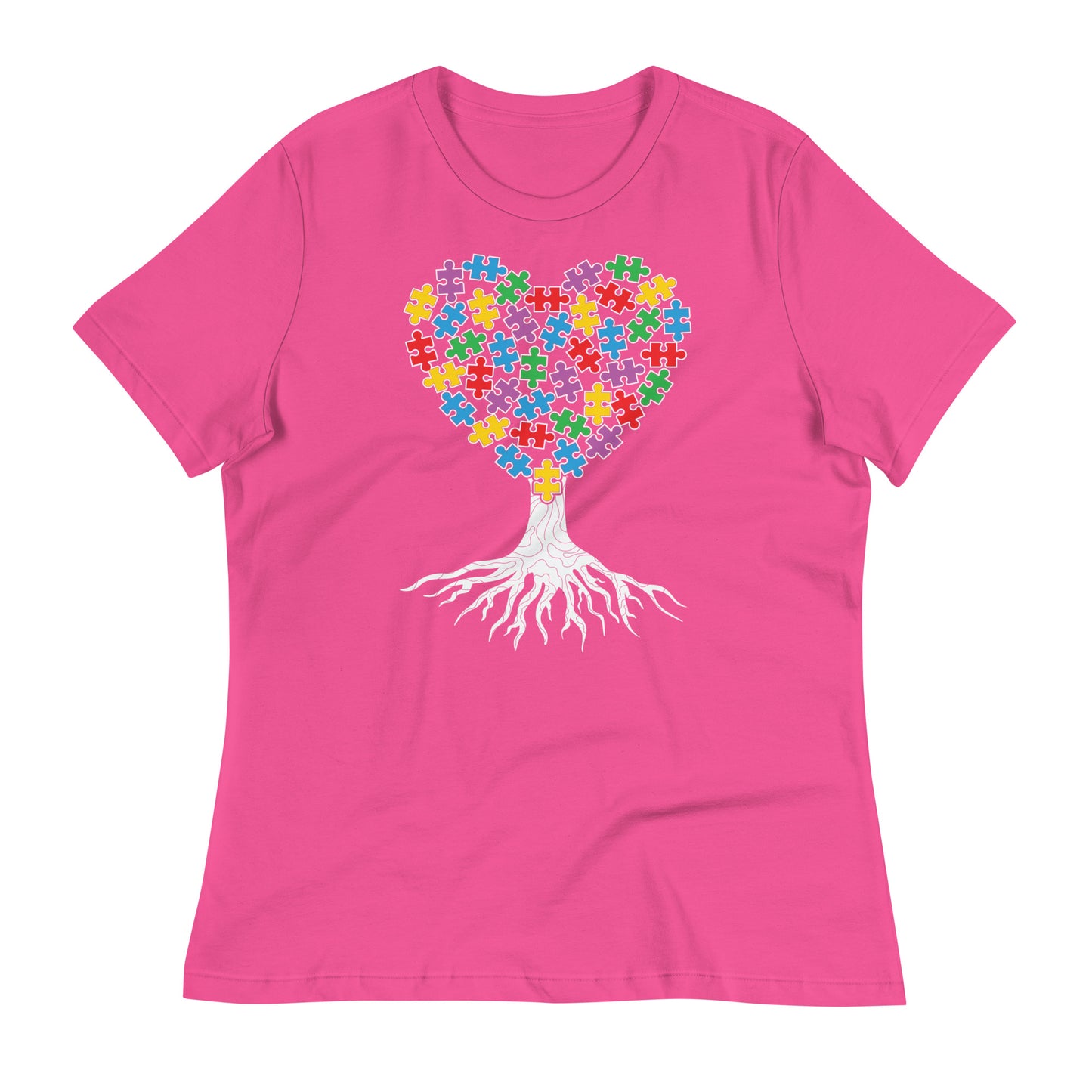 Autism Acceptance Tree Bella Canvas Relaxed Women's T-Shirt