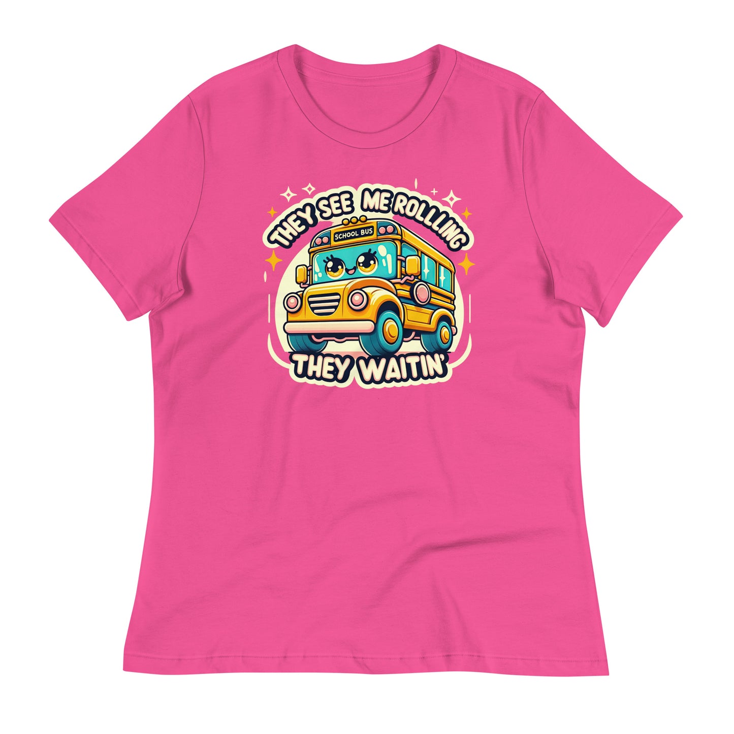 They See Me Rolling, They Waitin' Bus Driver Bella Canvas Relaxed Women's T-Shirt