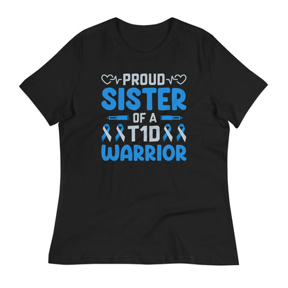 Proud Sister of a T1D Warrior Bella Canvas Relaxed Women's T-Shirt's