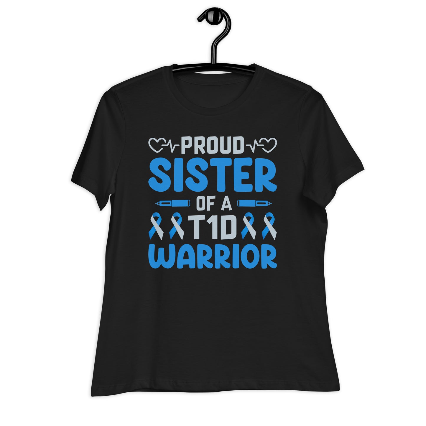 Proud Sister of a T1D Warrior Bella Canvas Relaxed Women's T-Shirt's