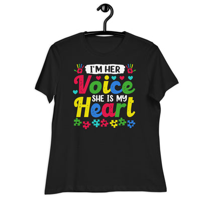 I'm Her Voice, She is My Heart Bella Canvas Relaxed Women's T-Shirt