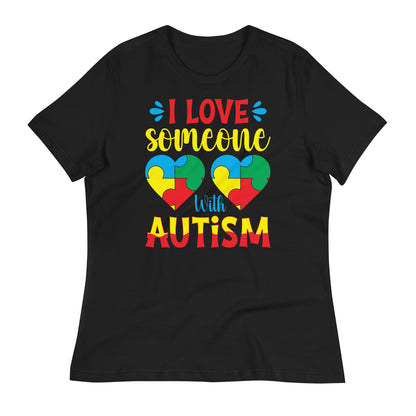 I Love Someone with Autism Bella Canvas Relaxed Women's T-Shirt