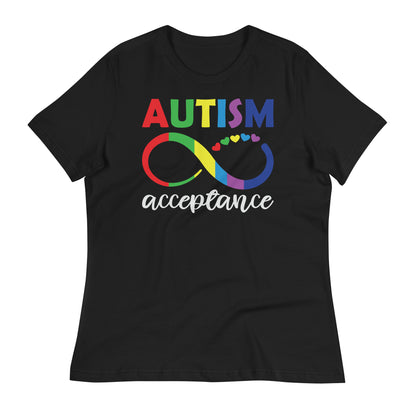 Autism Acceptance Link Bella Canvas Relaxed Women's T-Shirt