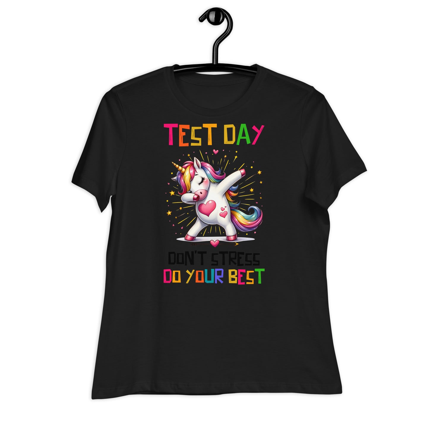 Test Day Don't Stress, Do Your Best Teacher Bella Canvas Relaxed Women's T-Shirt