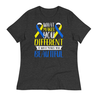 What Makes You Different is What Makes You Beautiful Bella Canvas Relaxed Women's T-Shirt