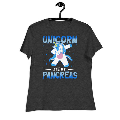 Unicorn Ate My Pancreas Diabetes Awareness Bella Canvas Relaxed Women's T-Shirt's