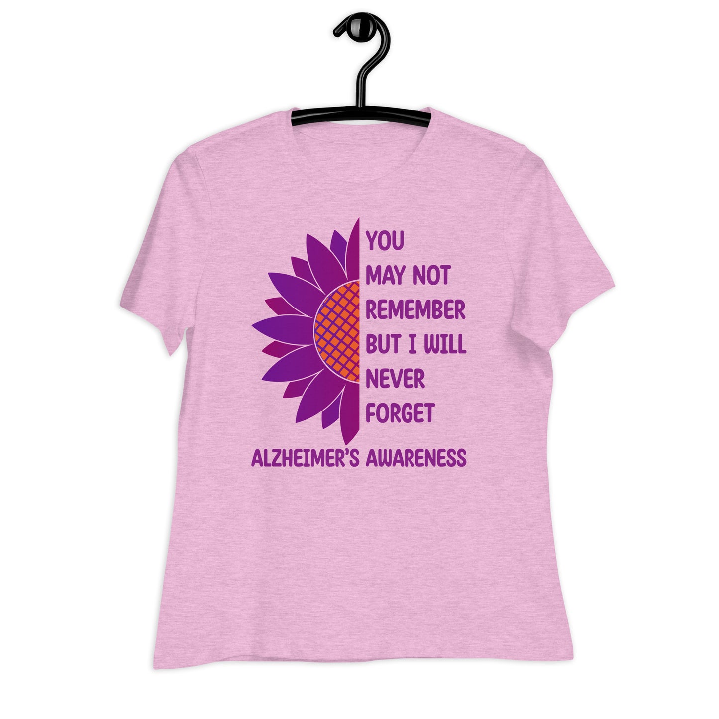 I Will Never Forget Alzheimer's Awareness Bella Canvas Relaxed Women's T-Shirt