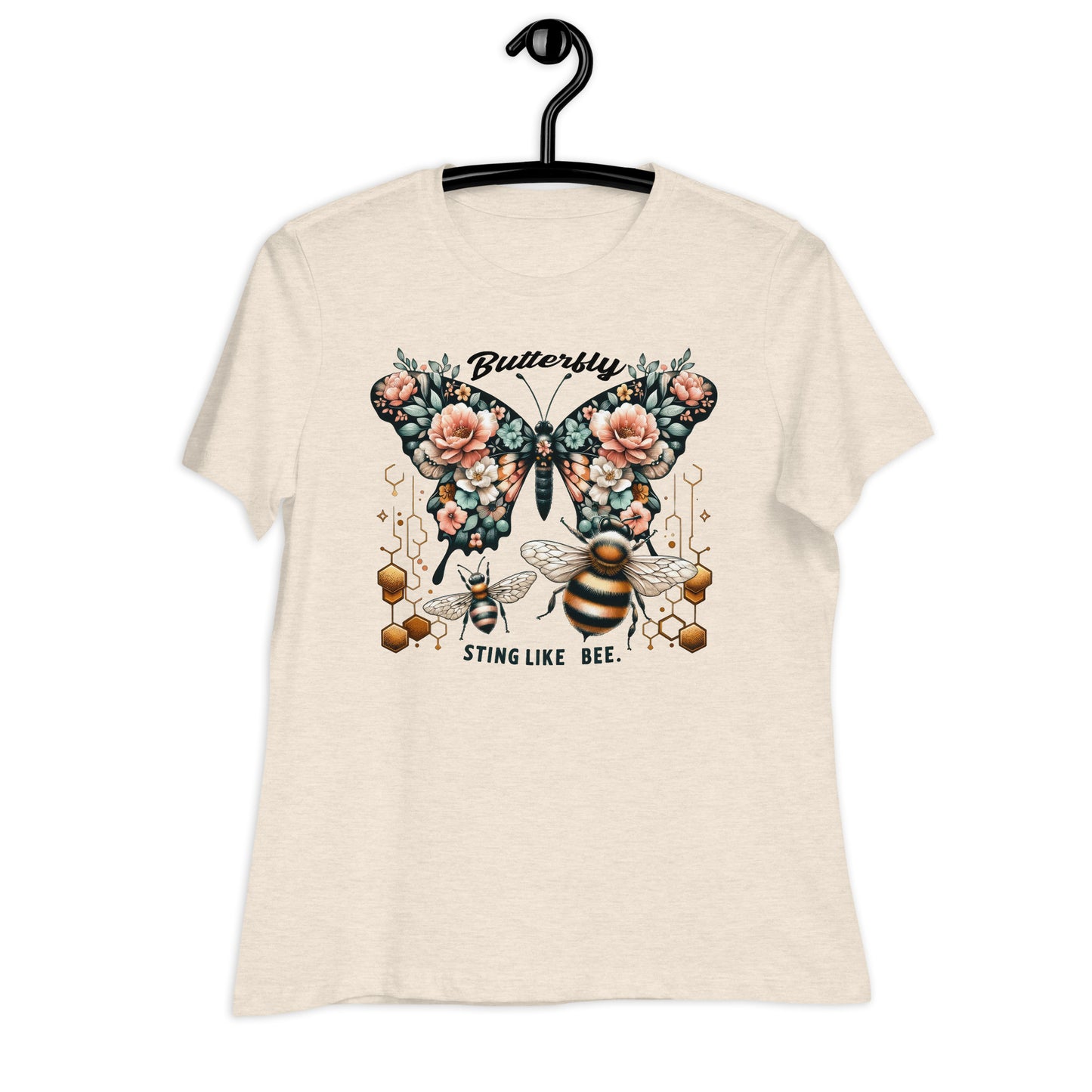 Butterfly Sting Like a Bee Bella Canvas Relaxed Women's T-Shirt