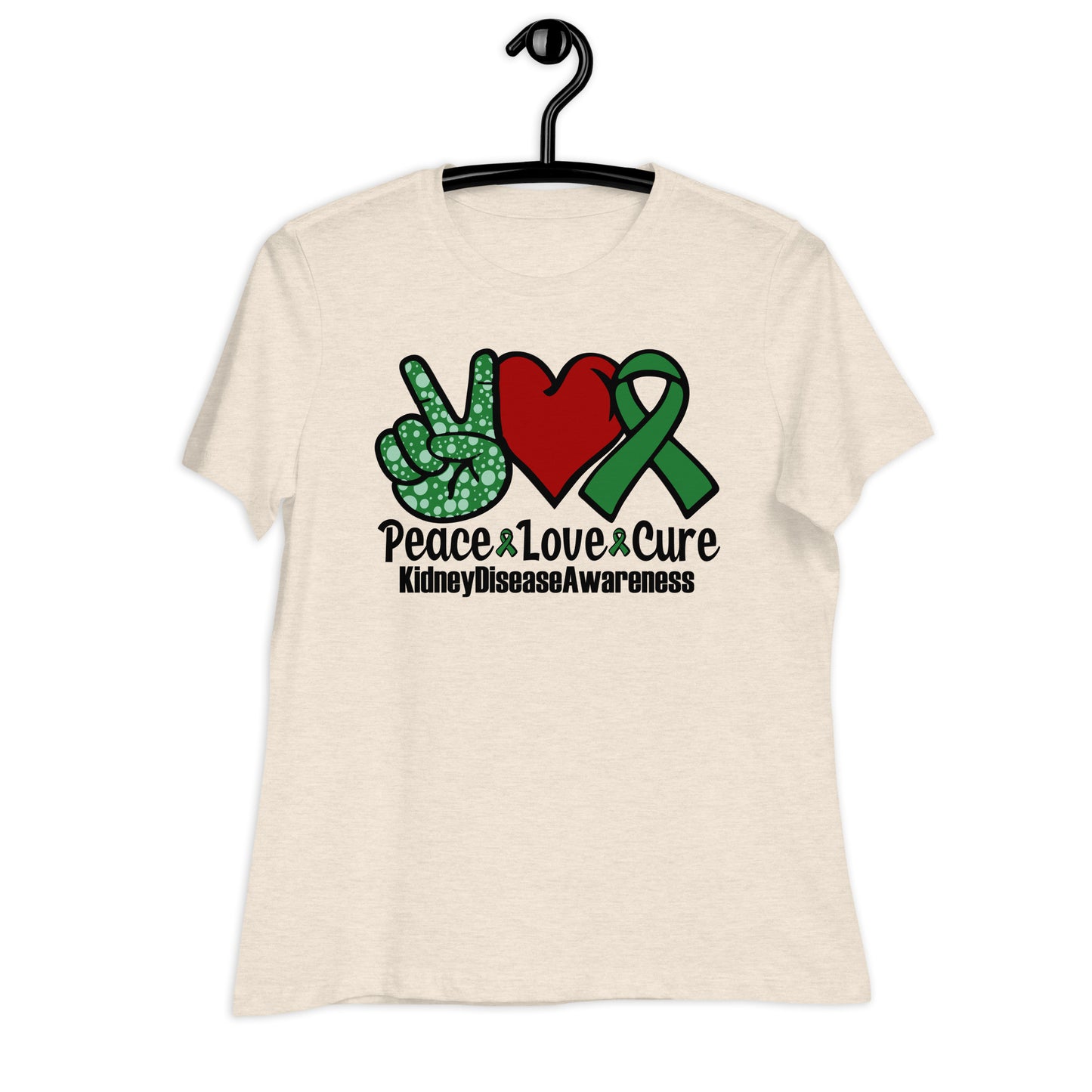 Peace Love Cure Kidney Disease Awareness Bella Canvas Relaxed Women's T-Shirt