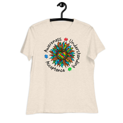 Awareness Understanding Autism Acceptance Bella Canvas Relaxed Women's T-Shirt