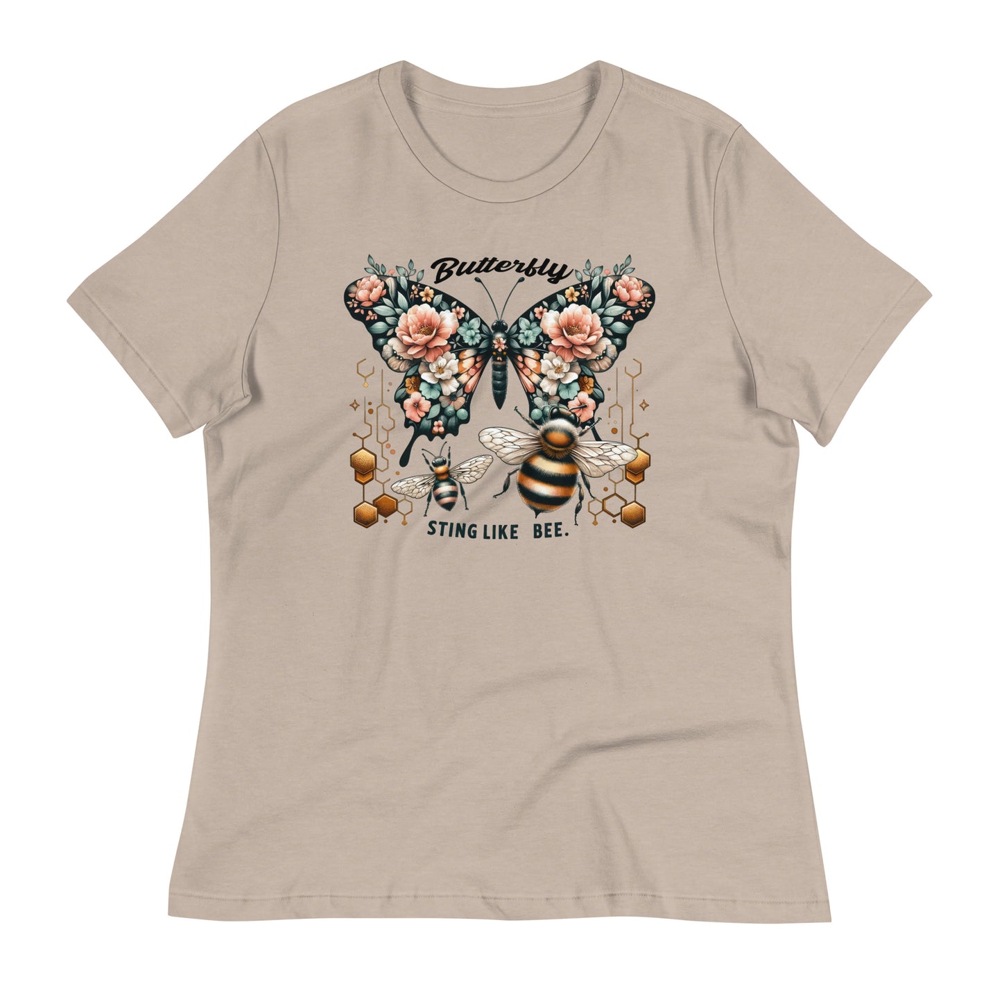 Butterfly Sting Like a Bee Bella Canvas Relaxed Women's T-Shirt