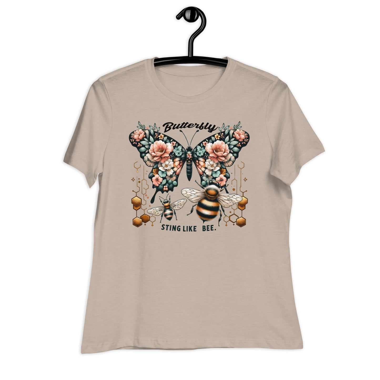 Butterfly Sting Like a Bee Bella Canvas Relaxed Women's T-Shirt