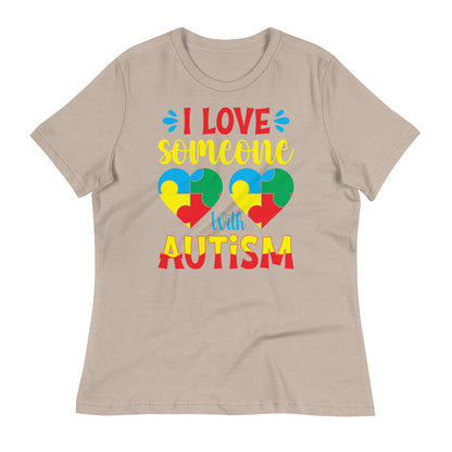 I Love Someone with Autism Bella Canvas Relaxed Women's T-Shirt