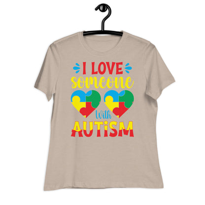 I Love Someone with Autism Bella Canvas Relaxed Women's T-Shirt