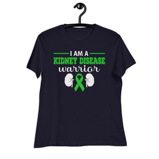 I Am a Kidney Disease Warrior Bella Canvas Relaxed Women's T-Shirt