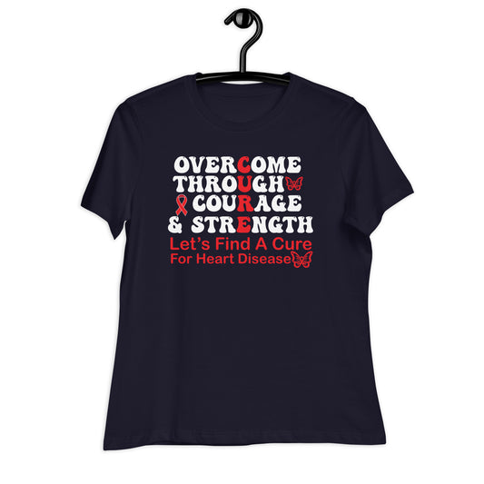 Overcome Through Courage and Strength Bella Canvas Relaxed Women's T-Shirt