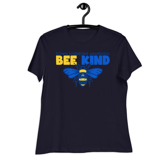 Bee Kind Down Syndrome Awareness Bella Canvas Relaxed Women's T-Shirt