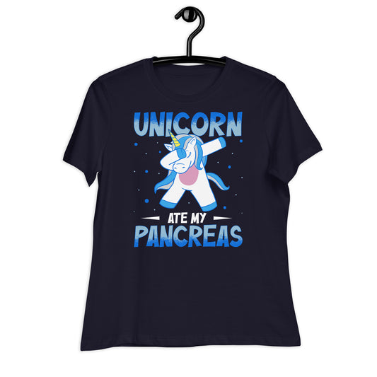 Unicorn Ate My Pancreas Diabetes Awareness Bella Canvas Relaxed Women's T-Shirt's