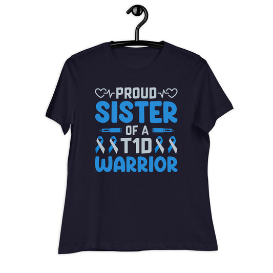 Proud Sister of a T1D Warrior Bella Canvas Relaxed Women's T-Shirt's