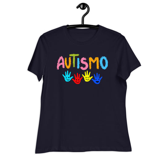 Autismo Autism Acceptance Bella Canvas Relaxed Women's T-Shirt