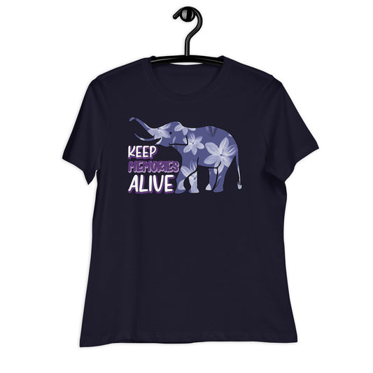 Keep Memories Alive Alzheimer's Awareness Bella Canvas Relaxed Women's T-Shirt