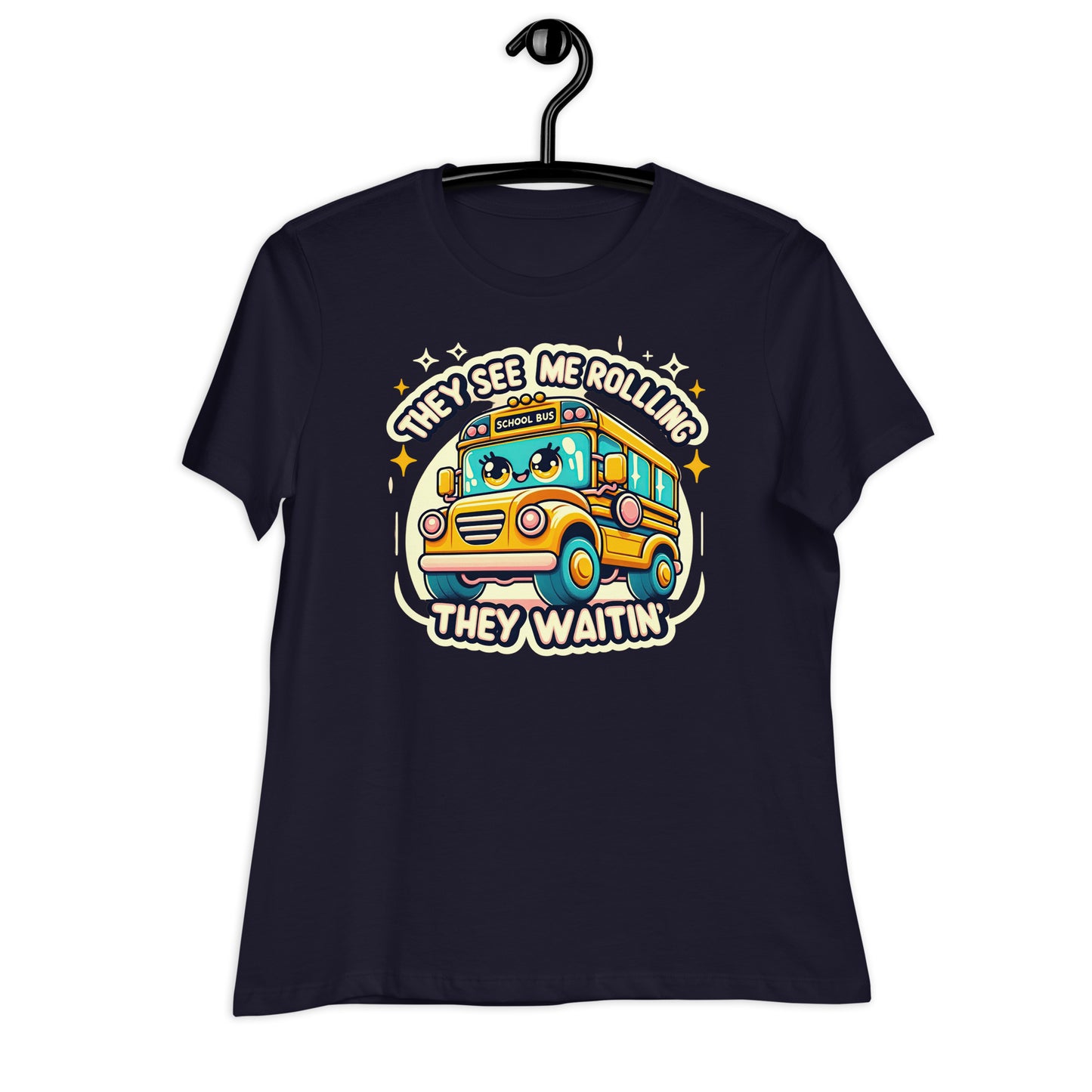 They See Me Rolling, They Waitin' Bus Driver Bella Canvas Relaxed Women's T-Shirt