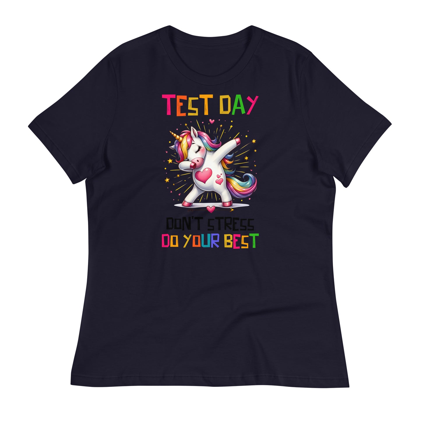 Test Day Don't Stress, Do Your Best Teacher Bella Canvas Relaxed Women's T-Shirt