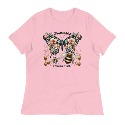 Butterfly Sting Like a Bee Bella Canvas Relaxed Women's T-Shirt