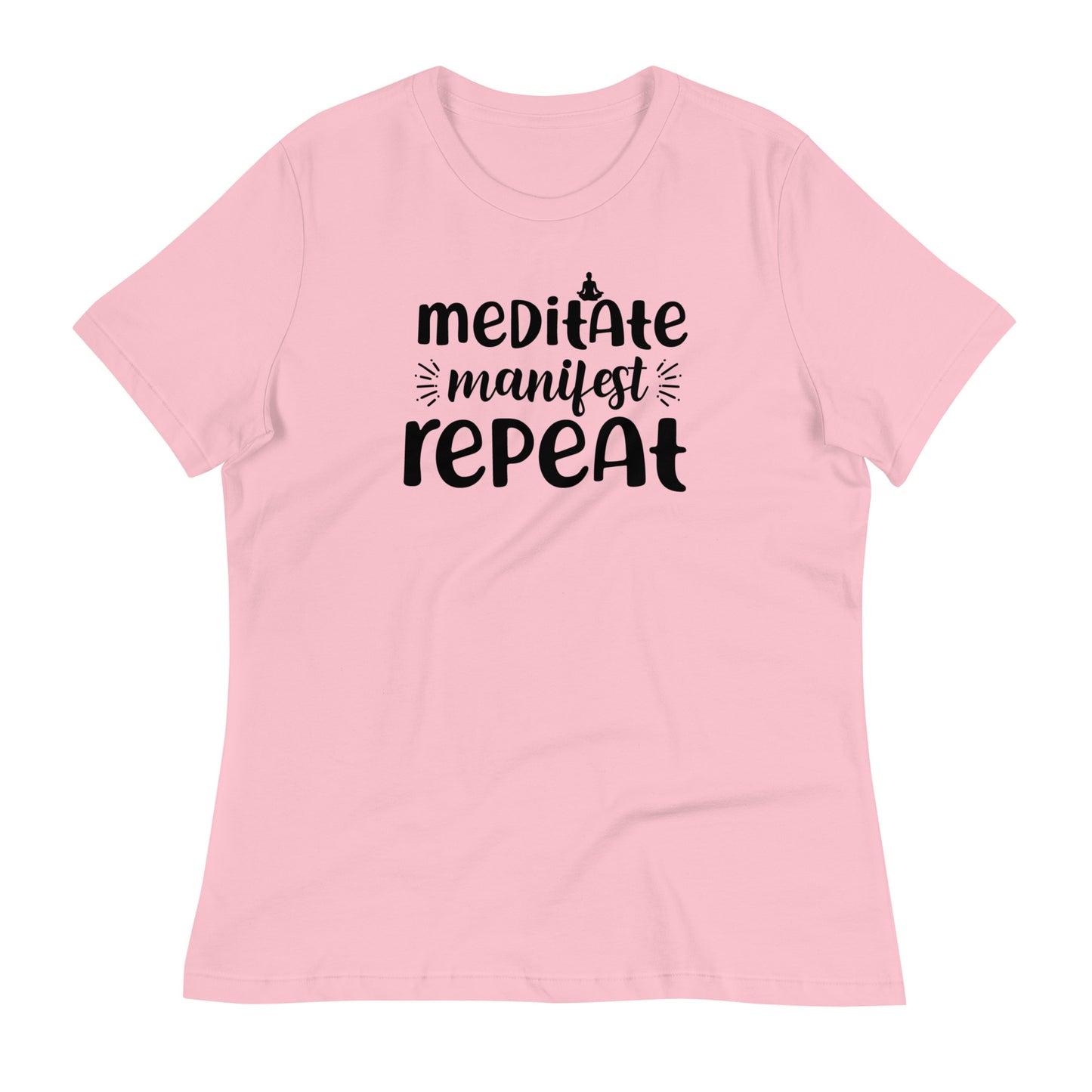 Meditate Manifest Repeat Bella Canvas Relaxed Women's T-Shirt