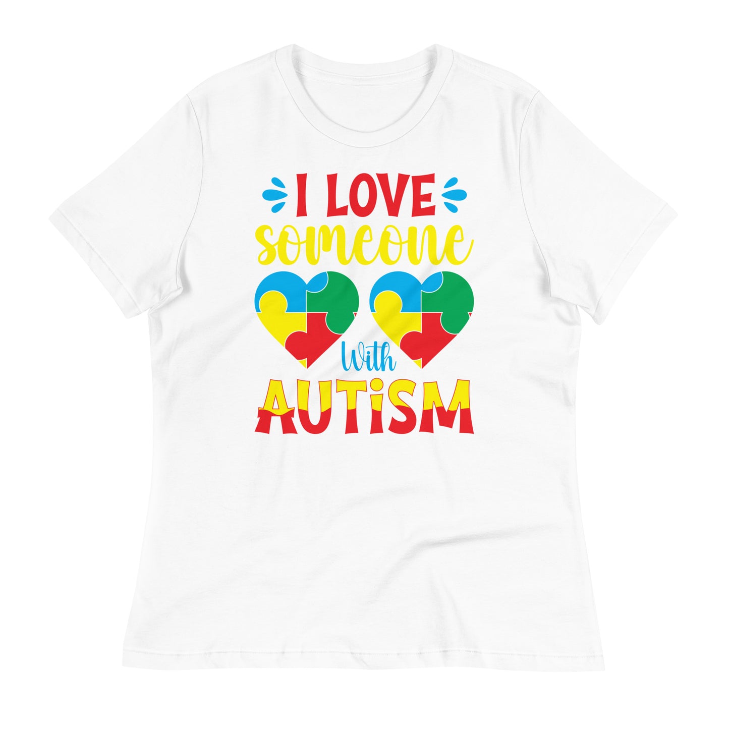 I Love Someone with Autism Bella Canvas Relaxed Women's T-Shirt