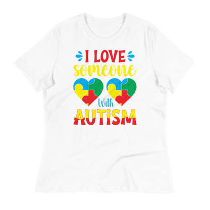 I Love Someone with Autism Bella Canvas Relaxed Women's T-Shirt