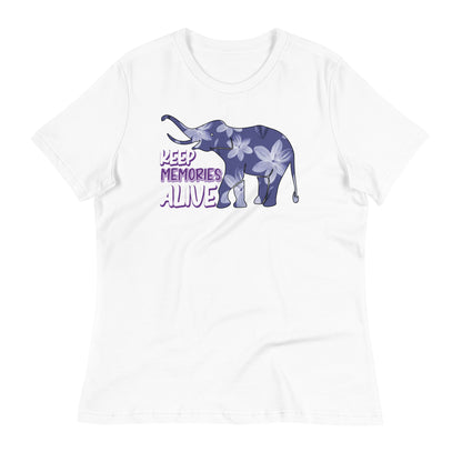 Keep Memories Alive Alzheimer's Awareness Bella Canvas Relaxed Women's T-Shirt