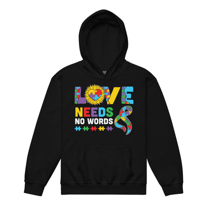 Love Need No Words Autism Acceptance Quality Classic Youth Hoodie