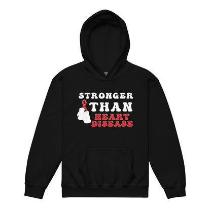 Stronger than Heart Disease Awareness Classic Gildan Youth Hoodie