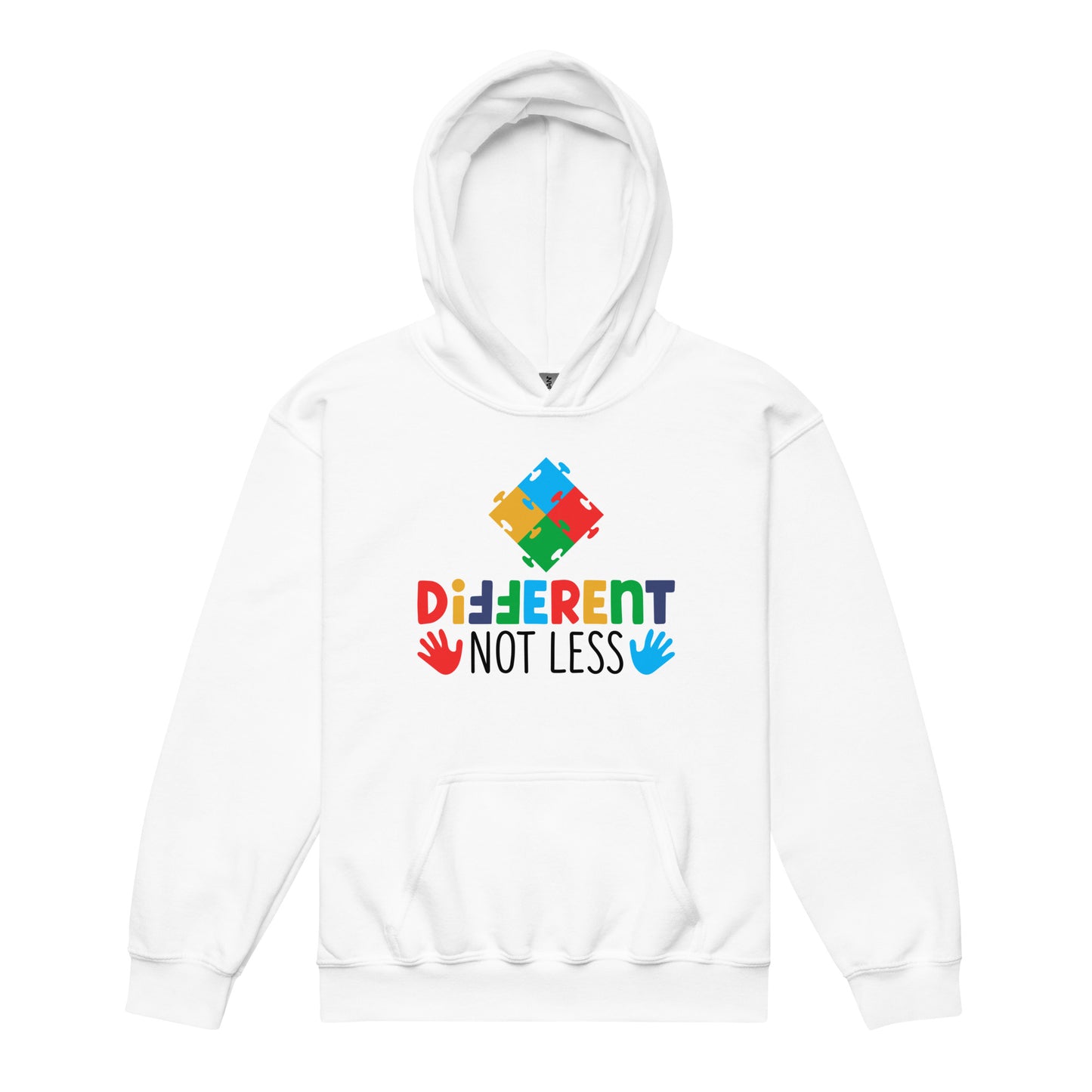 Different Not Less Autism Acceptance Classic Gildan Youth Hoodie