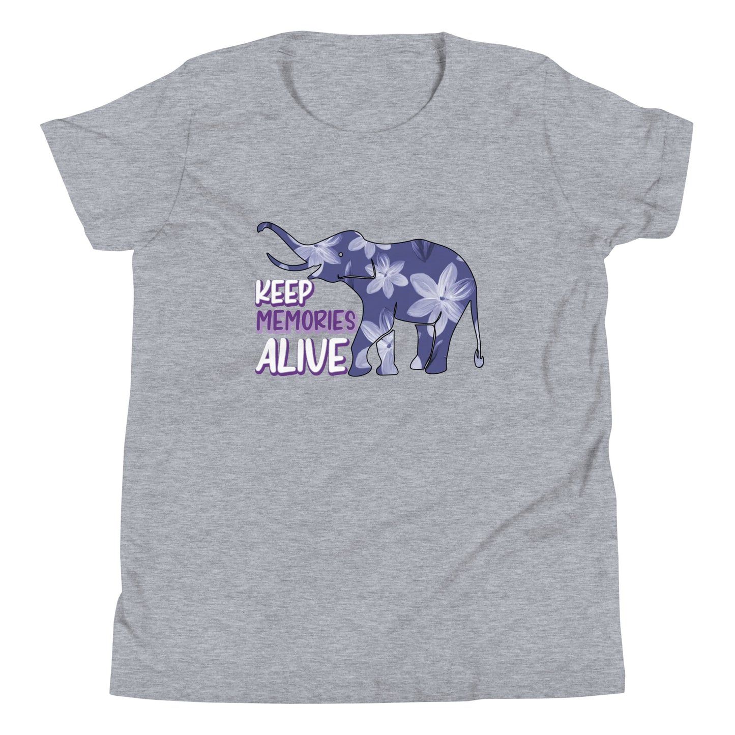 Alzheimer's Awareness Quality Cotton Bella Canvas Youth T-Shirt