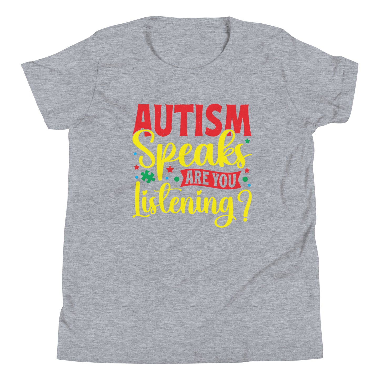 Autism Acceptance Together Quality Cotton Bella Canvas Youth T-Shirt