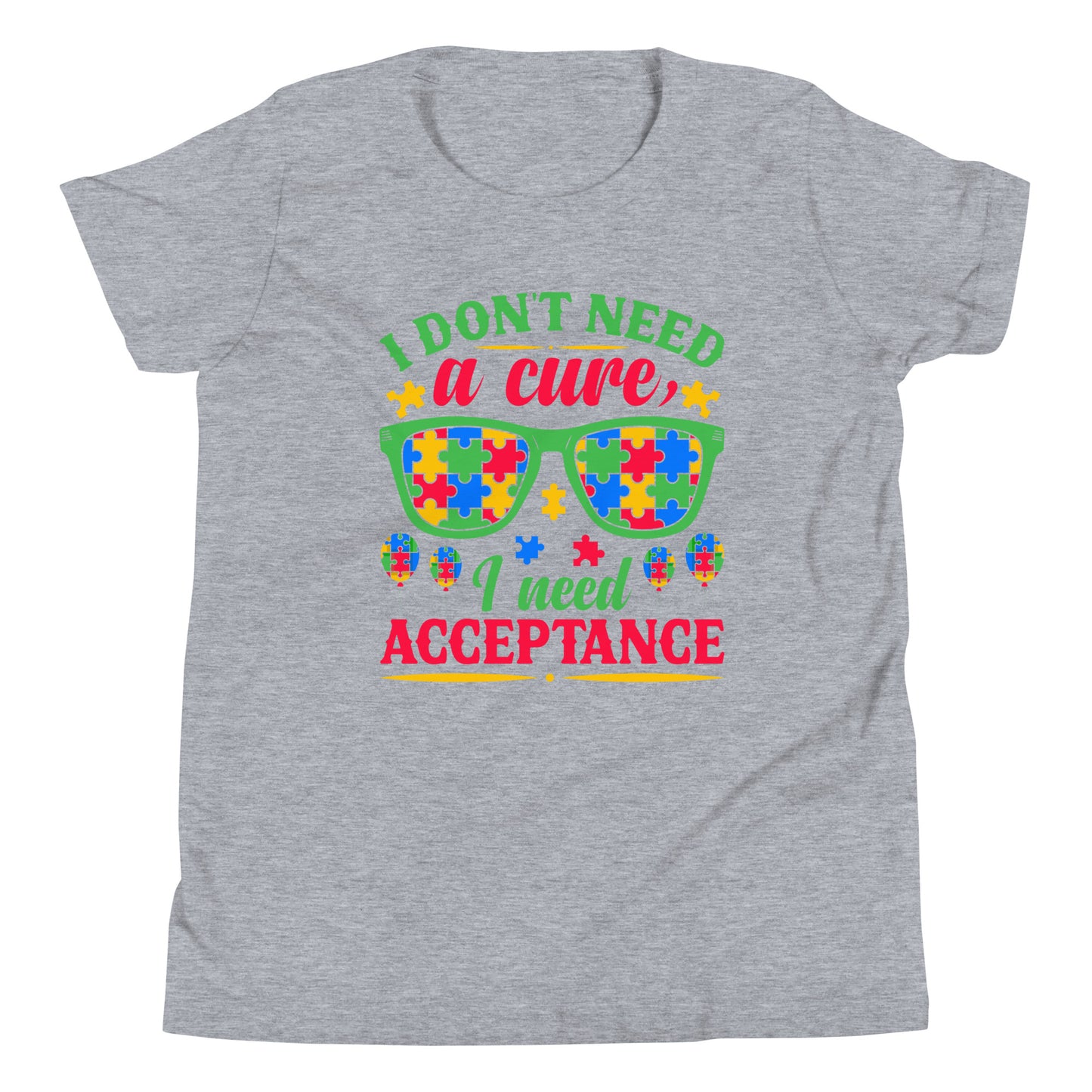 Autism Acceptance Together Quality Cotton Bella Canvas Youth T-Shirt