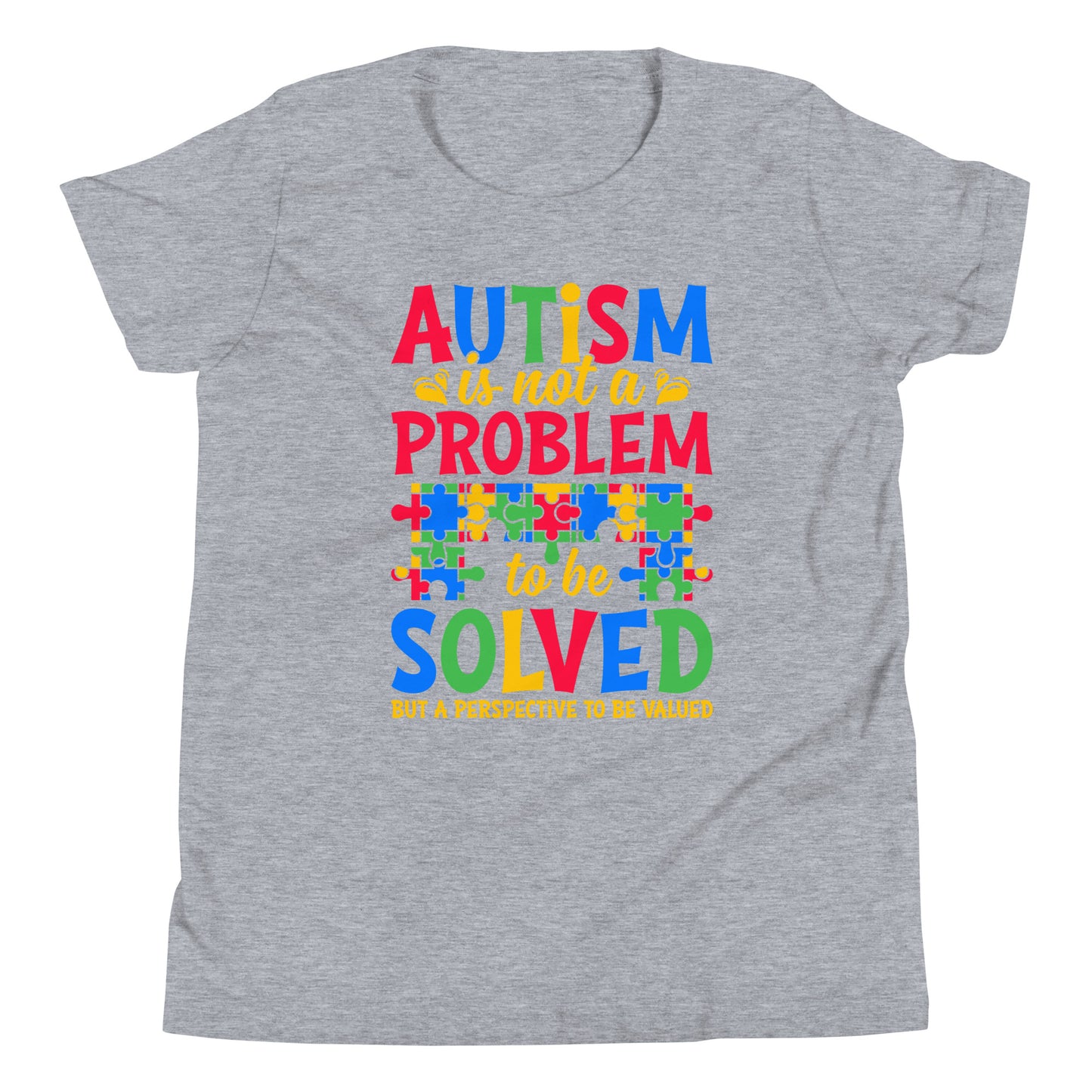 Autism Acceptance Together Quality Cotton Bella Canvas Youth T-Shirt