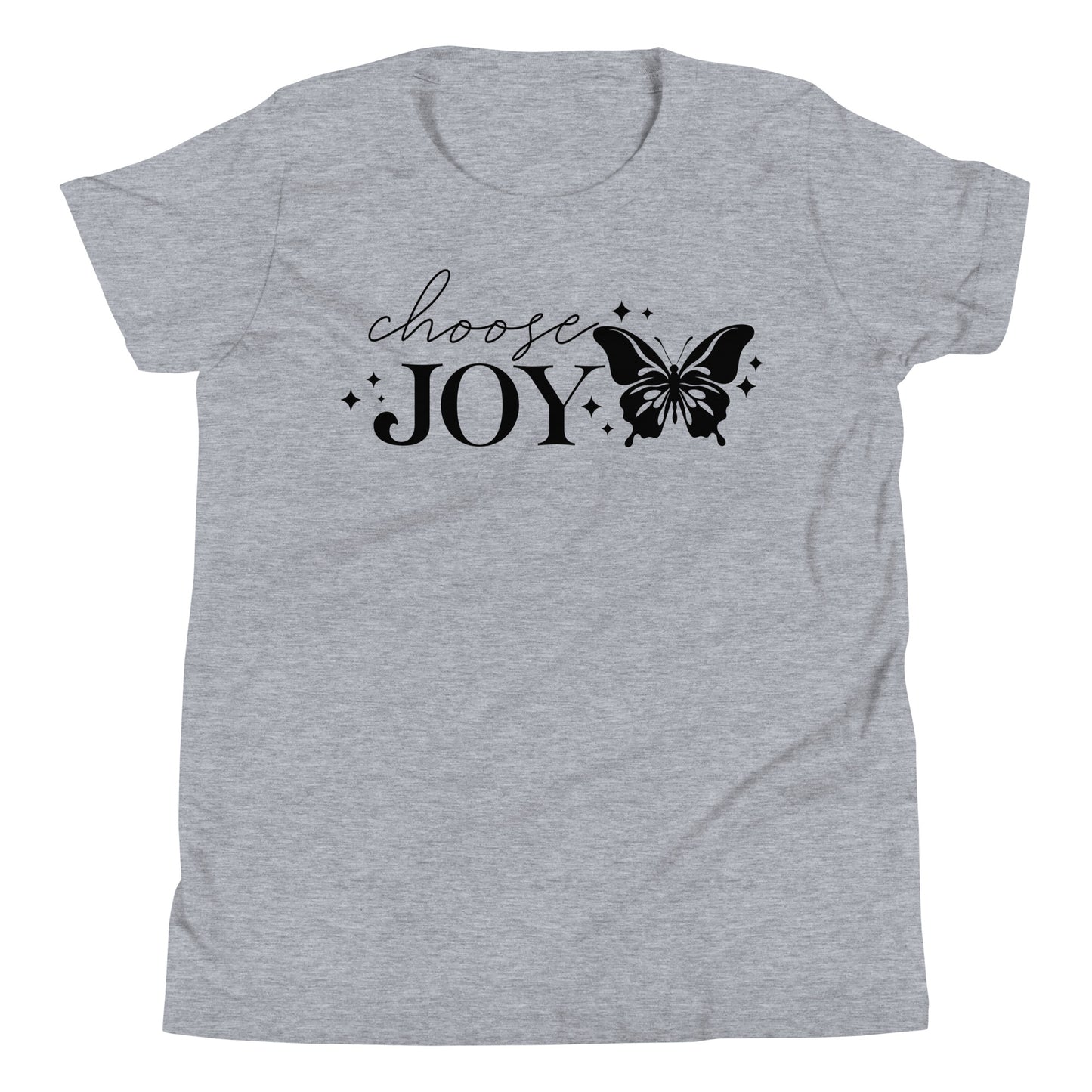 Choose Joy Butterfly Quality Cotton Bella Canvas Youth T-Shirt