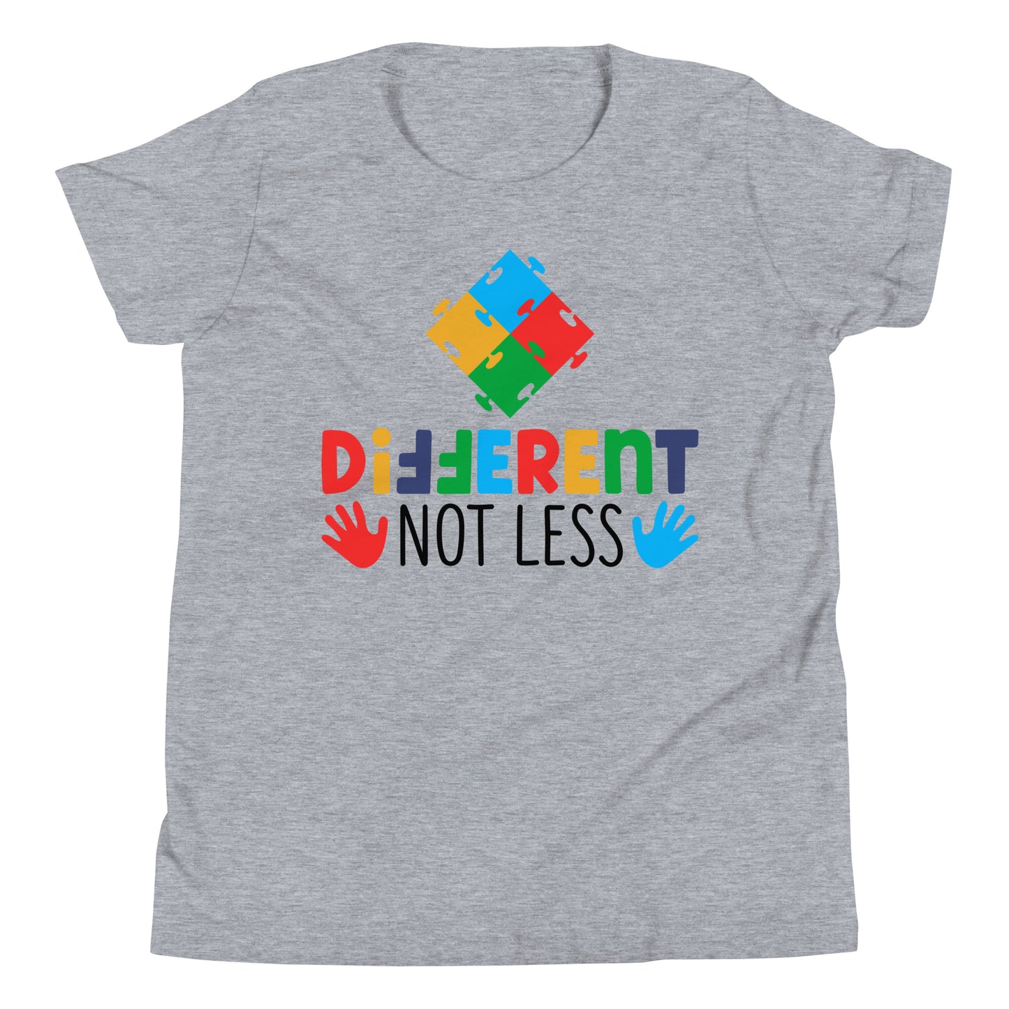 Different Not Less Autism Acceptance Quality Cotton Bella Canvas Youth T-shirt