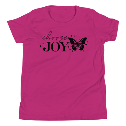 Choose Joy Butterfly Quality Cotton Bella Canvas Youth T-Shirt