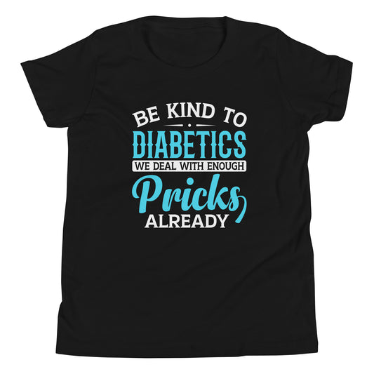 Diabetes Awareness Quality Cotton Bella Canvas Youth T-Shirt