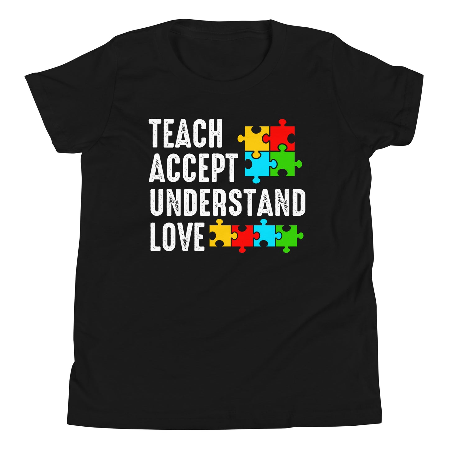 Autism Acceptance Together Quality Cotton Bella Canvas Youth T-Shirt